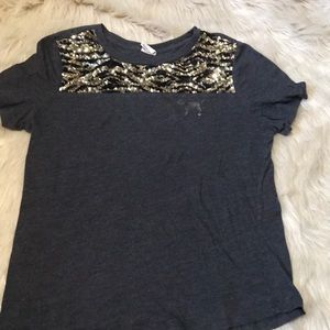 Sz L Zebra Bling Victoria’s Secret Tee